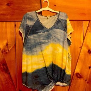 Cato blue and yellow shirt